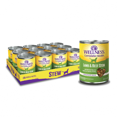 Wellness® Homestyle Stew Lamb & Beef Stew with Brown Rice & Apples Wet Dog Food 12.5 oz