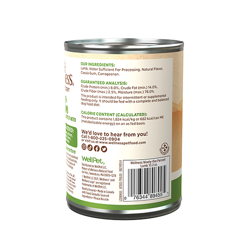 Wellness® Ninety-Five Percent Pâté Lamb Wet Dog Food  13.2 oz