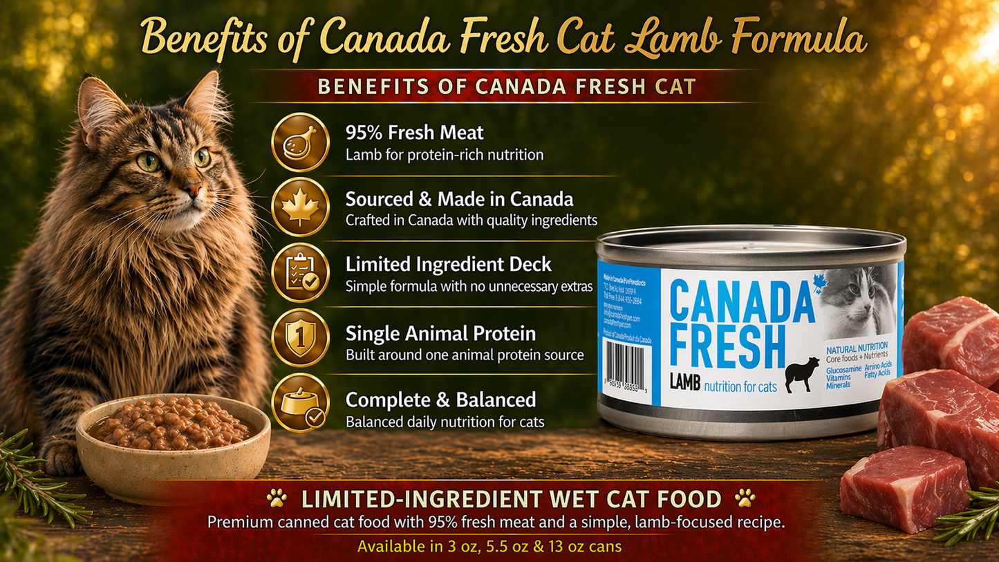 PetKind Canada Fresh Cat Lamb Formula Canned Cat Food 5.5oz