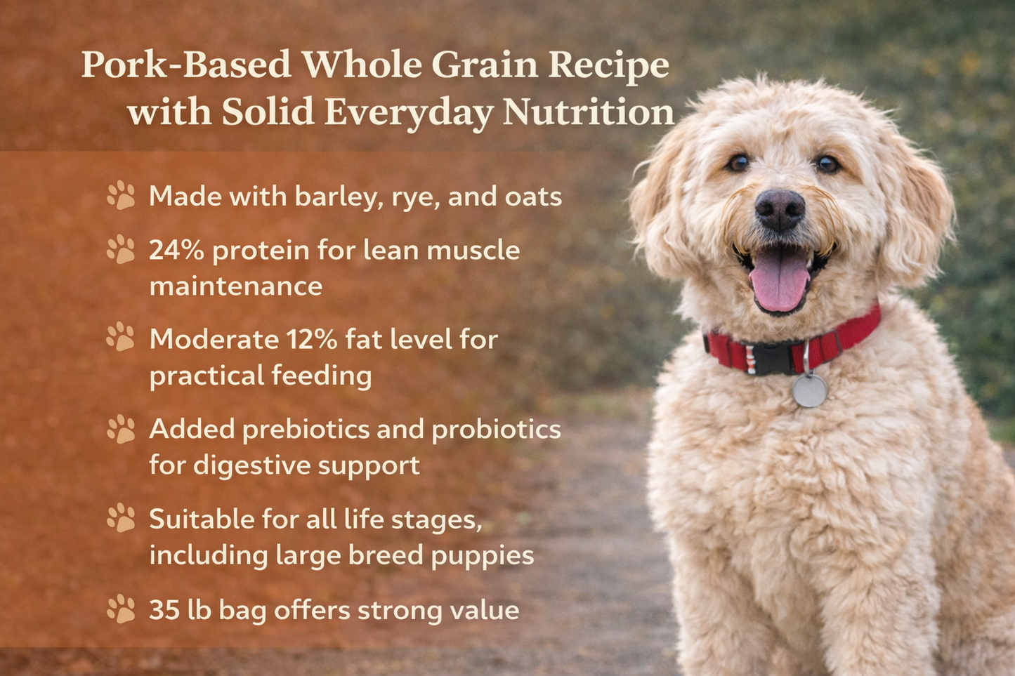 Horizon Taiga Pork Whole Grain Dry Dog Food