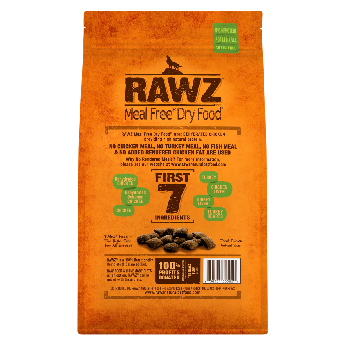 RAWZ Meal-Free Dehydrated Chicken, Turkey &amp; Chicken Dog Food